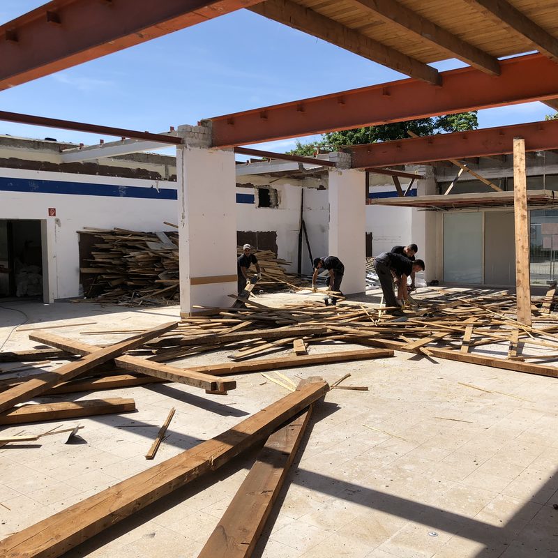Rückbau einer Lagerhalle