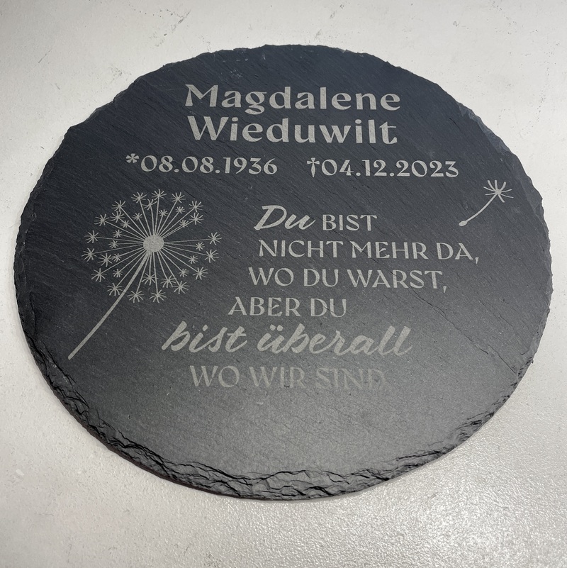 Gedenktafel aus Schiefer