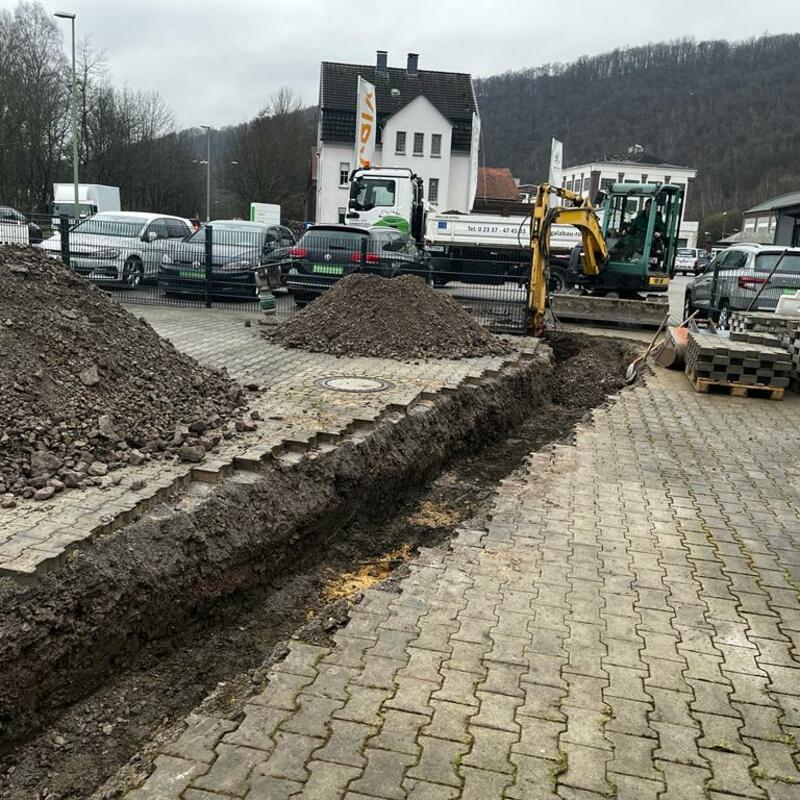Ausschachtungen Parkplatz
