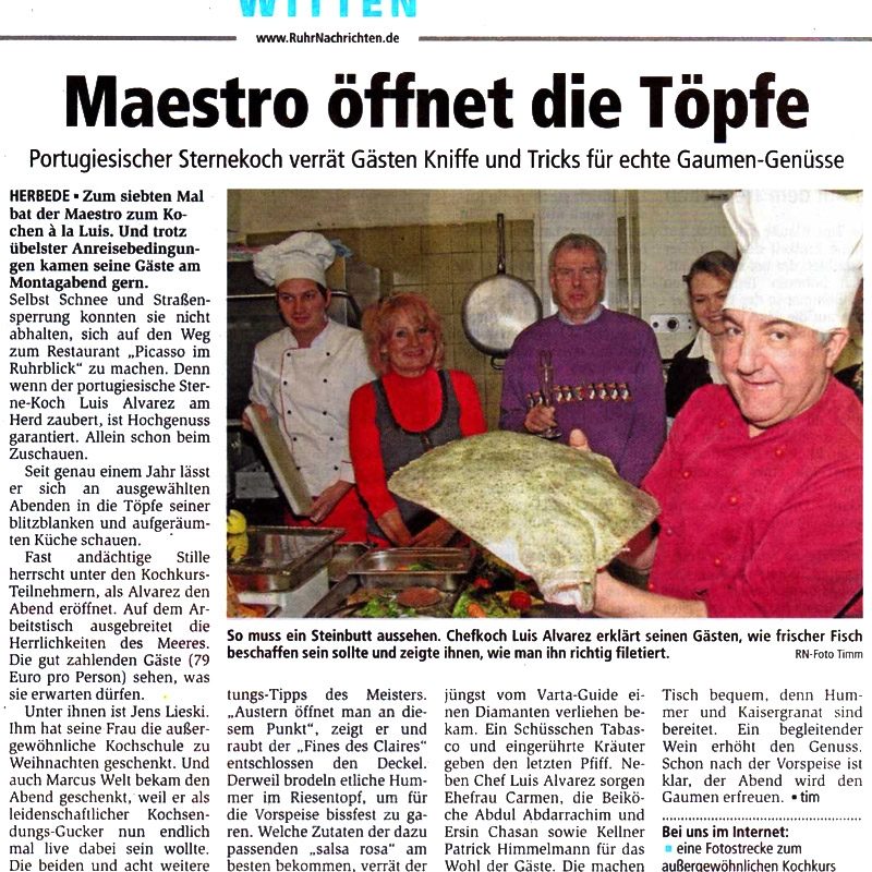 Maestro öffnet die Töpfe