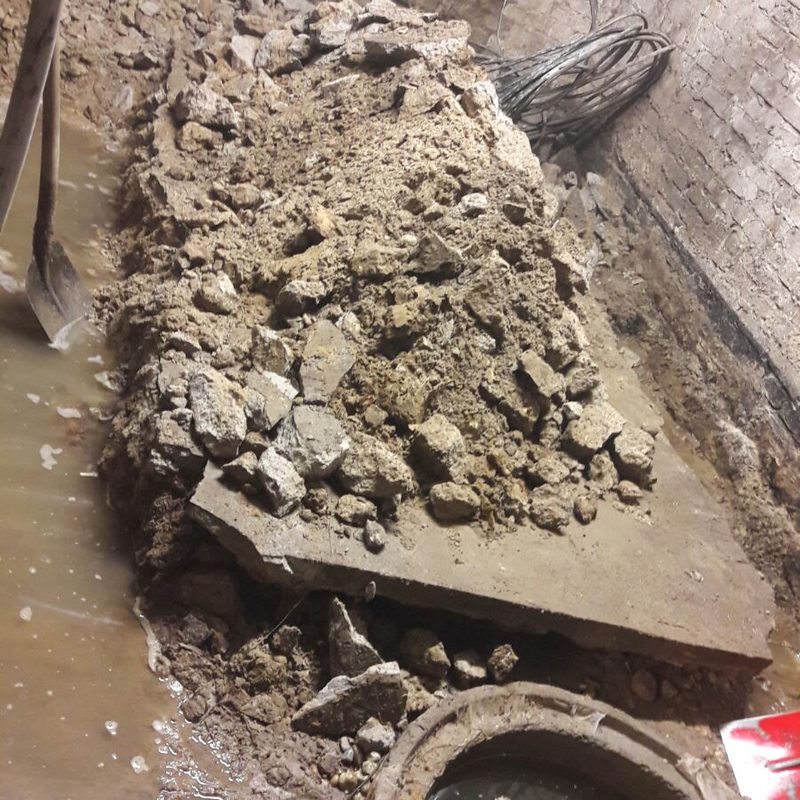 Abriss von Stahlbeton