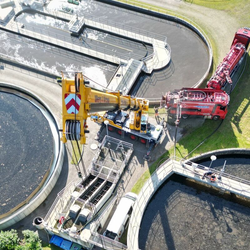 Belebungsbecken Belüfter Ausbau vom Taucher