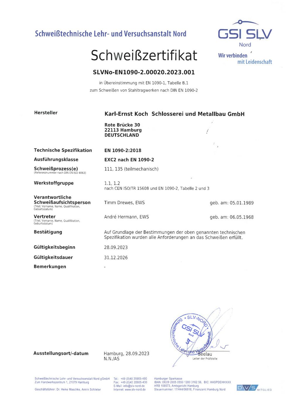Karl Ernst Koch Schlosserei Und Metallbau Gmbh Karl-Ernst Koch - Schlosserei & Metallbau in Hamburg